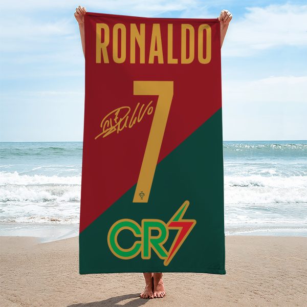 Cristiano Ronaldo x Portugal National Football Team Rectangle Beach Towel - TANTN 7369