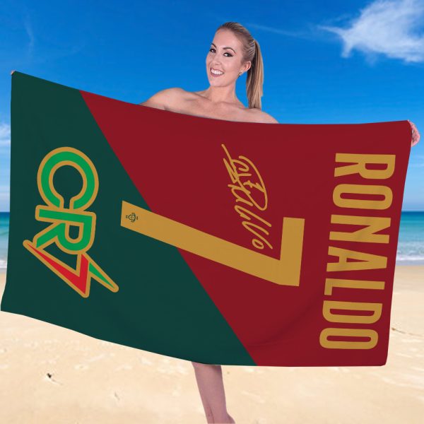 Cristiano Ronaldo x Portugal National Football Team Rectangle Beach Towel - TANTN 7369