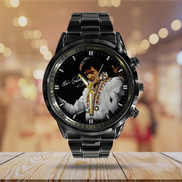 Elvis Presley Black Stainless Steel Watch - GNE 747
