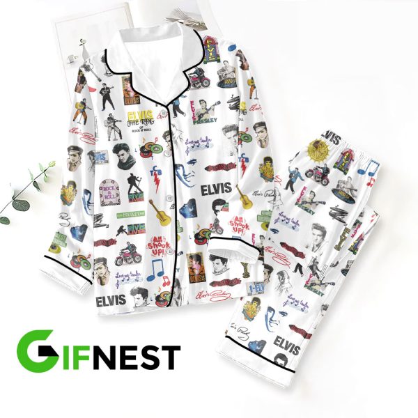 Elvis Presley Button Down Pajamas Set – GNE 869