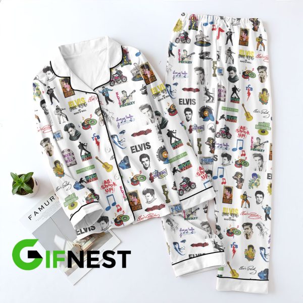 Elvis Presley Button Down Pajamas Set – GNE 869