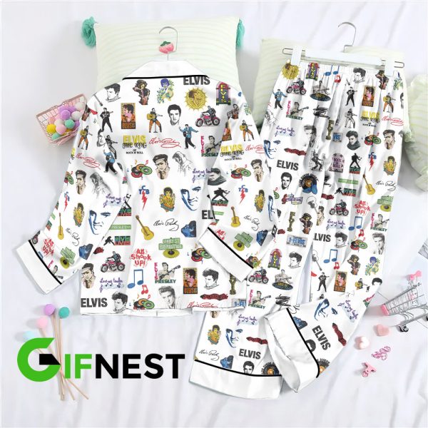 Elvis Presley Button Down Pajamas Set – GNE 869