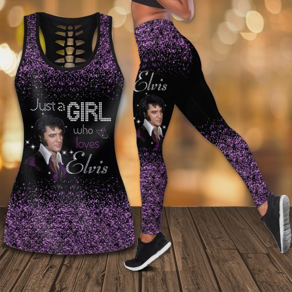 Elvis Presley Hollow Tank Top Leggings - HOATT 5503