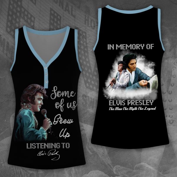 Elvis Presley Women V-Neck Ribbed Tank Top - HOATT 5467