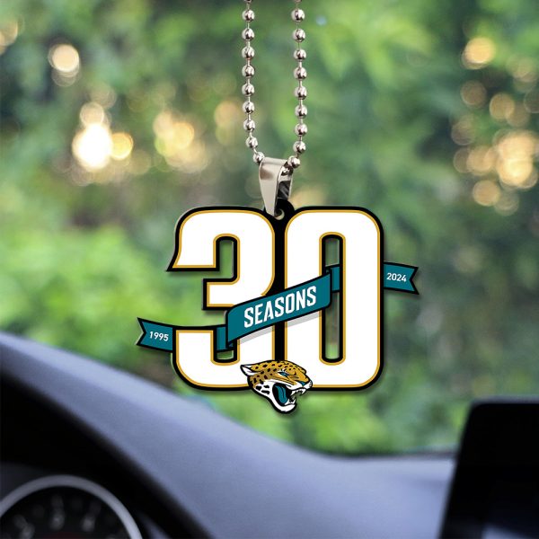Jacksonville Jaguars Custom Shape 2-sided Acrylic Car Ornament - TANTN 7466