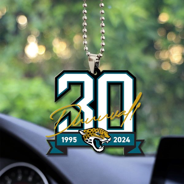 Jacksonville Jaguars Custom Shape 2-sided Acrylic Car Ornament - TANTN 7467