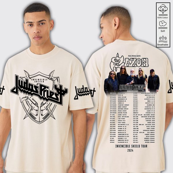 Judas Priest 2D Acid Washed Cotton Shirt - GNE 772.1