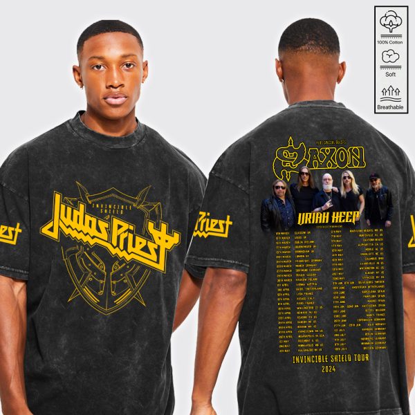 Judas Priest 2D Acid Washed Cotton Shirt - GNE 772