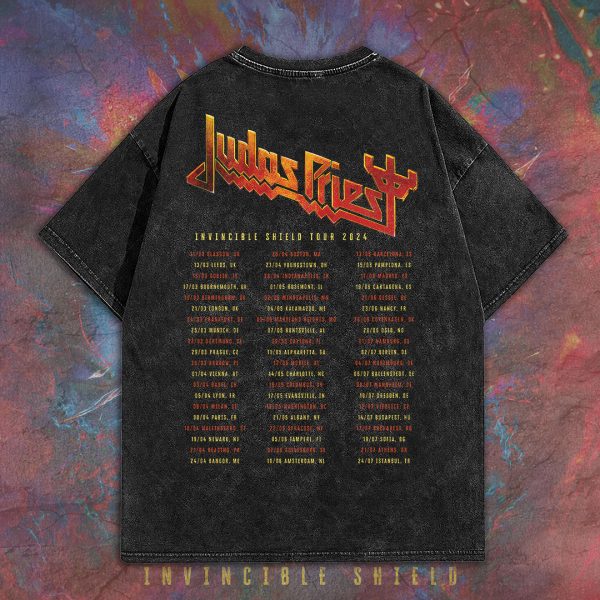 Judas Priest 2D Acid Washed Cotton Shirt - TANTN 7568