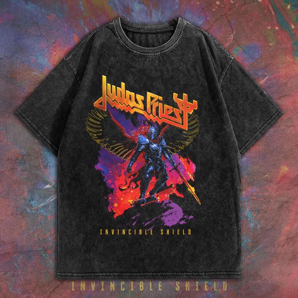 Judas Priest 2D Acid Washed Cotton Shirt - TANTN 7568