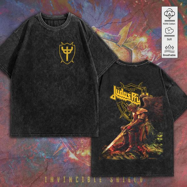 Judas Priest 2D Acid Washed Cotton Shirt - TANTN 7569