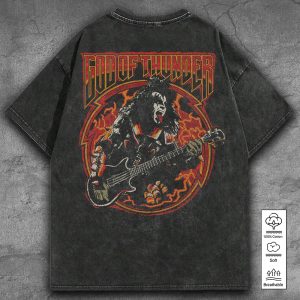 Kiss Band 2D Acid Washed Cotton Shirt - TANTN 7561