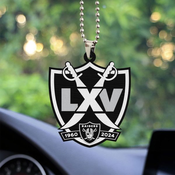 Las Vegas Raiders Custom Shape 2-sided Acrylic Car Ornament - TANTN 7528