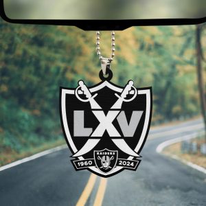 Las Vegas Raiders Custom Shape 2-sided Acrylic Car Ornament - TANTN 7528
