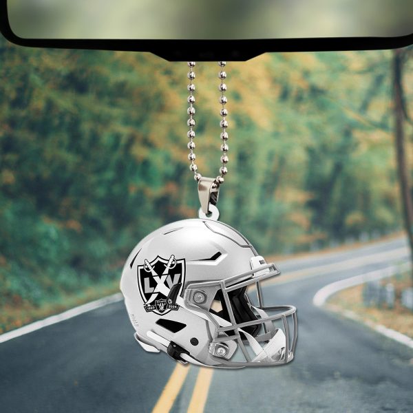 Las Vegas Raiders Custom Shape 2-sided Acrylic Car Ornament - TANTN 7559