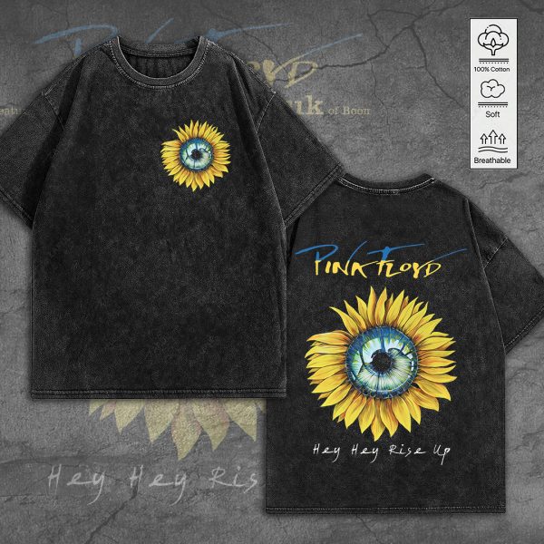 Pink Floyd 2D Acid Washed Cotton Shirt - GNE 770
