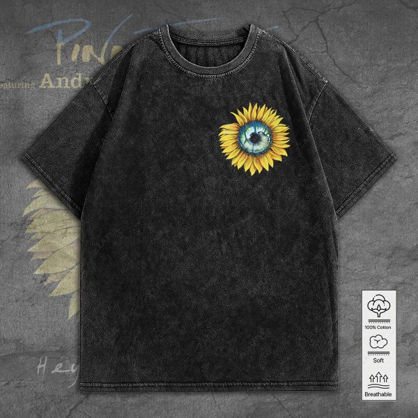 Pink Floyd 2D Acid Washed Cotton Shirt - GNE 770