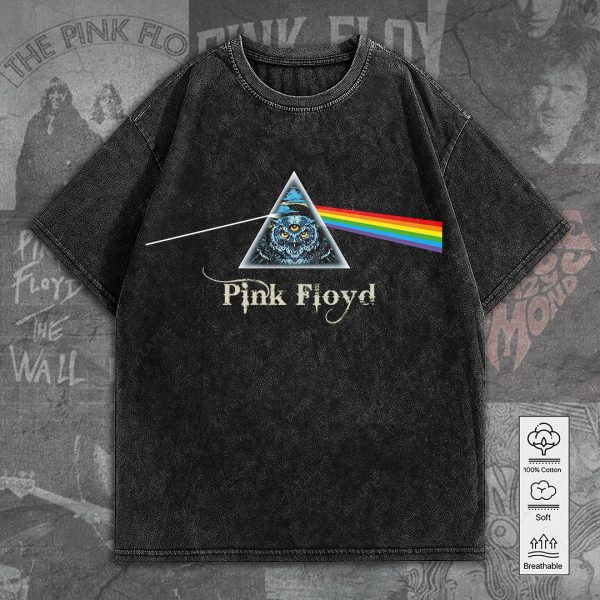 Pink Floyd 2D Acid Washed Cotton Shirt - GNE 781