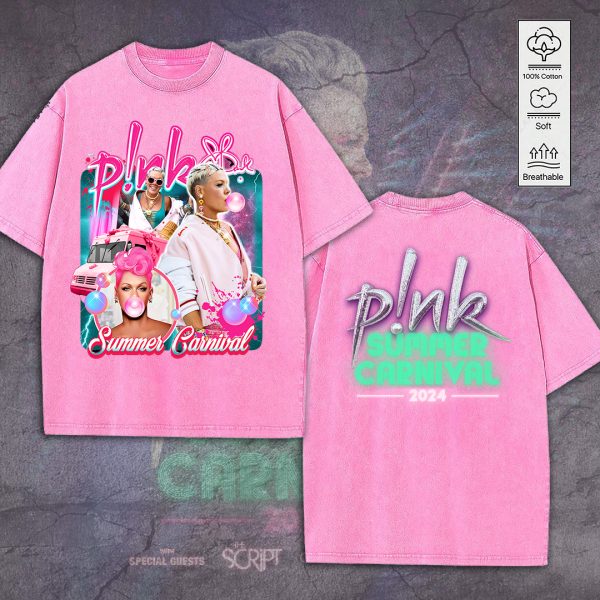P!nk 2D Acid Washed Cotton Shirt - TANTN 7592