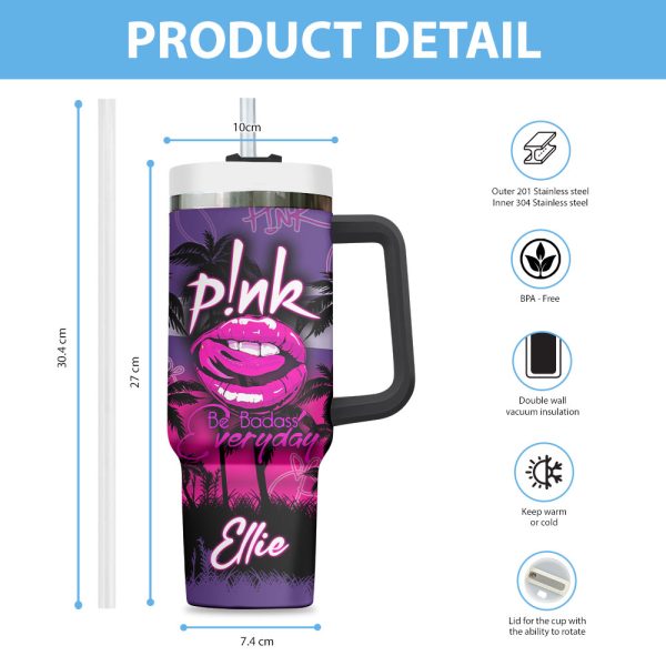 Personalized P!nk 40oz Stanley Tumbler - VANDH 3148