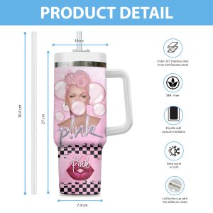 Personalized P!nk 40oz Stanley Tumbler - VANDH 3149