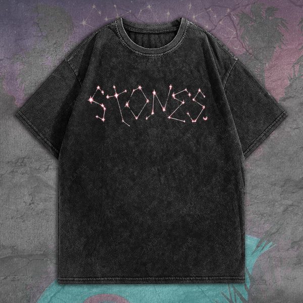 The Rolling Stones 2D Acid Washed Cotton Shirt - TANTN 7574
