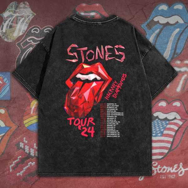The Rolling Stones 2D Acid Washed Cotton Shirt - HOATT 5642