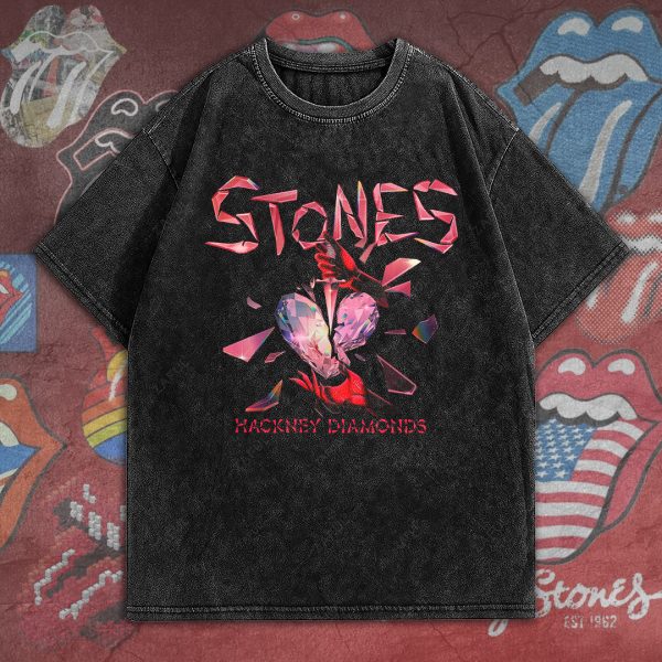 The Rolling Stones 2D Acid Washed Cotton Shirt - HOATT 5642