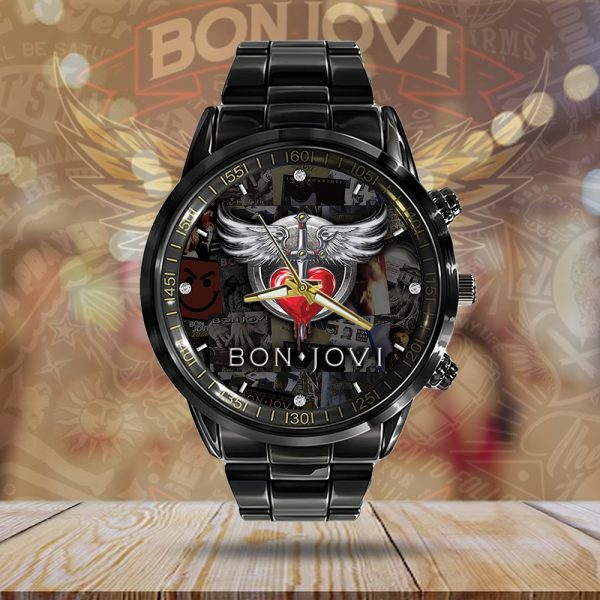 Bon Jovi Black Stainless Steel Watch - GNE 1074