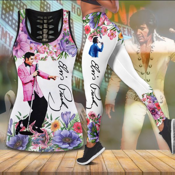 Elvis Presley Hollow Tank Top Leggings - MAITM 7865