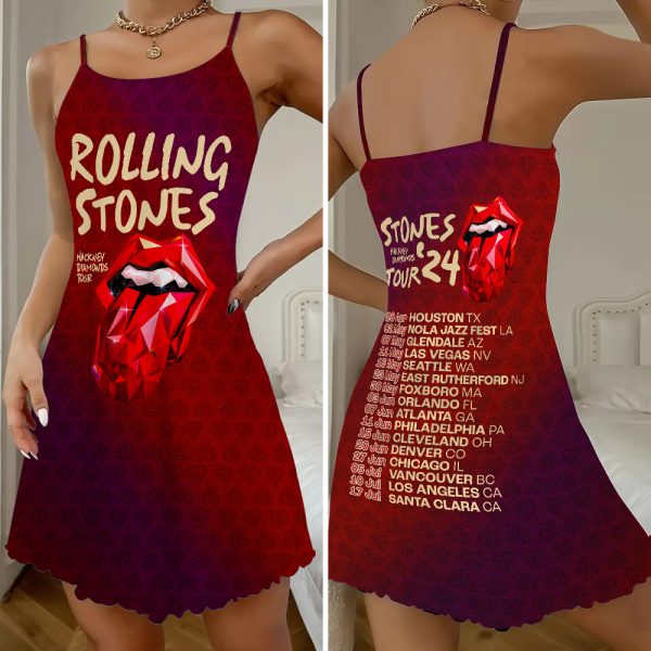 The Rolling Stones 3D Strappy Swing Dress - MAITM 7678