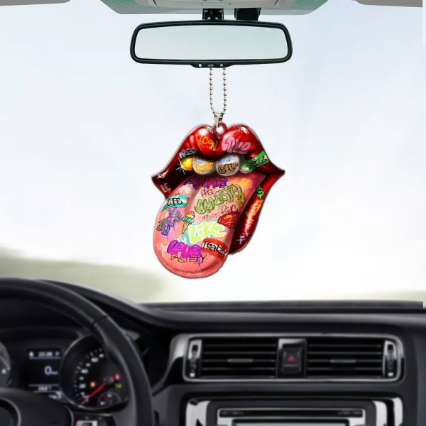 The Rolling Stones Custom Shape 1-sided Acrylic Car Ornament - MAITM 7602
