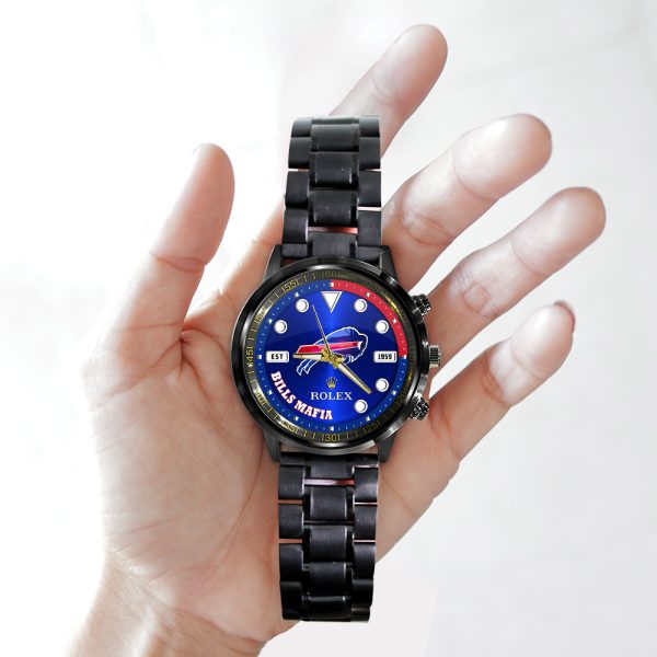 Buffalo Bills x Rolex Black Stainless Steel Watch - MAITM 7791