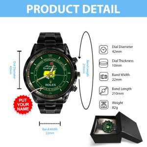 Golf Personalized Masters Tournament x Rolex Black Stainless Steel Watch – MAITM 7632