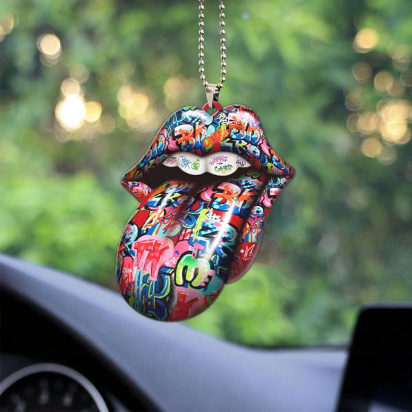 The Rolling Stones Custom Shape 1-sided Acrylic Car Ornament - MAITM 7604