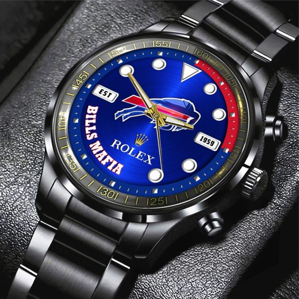 Buffalo Bills x Rolex Black Stainless Steel Watch - MAITM 7791
