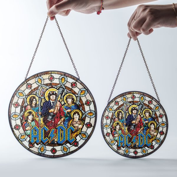 Rock Music Round Stained Glass Suncatcher - GNE 1160