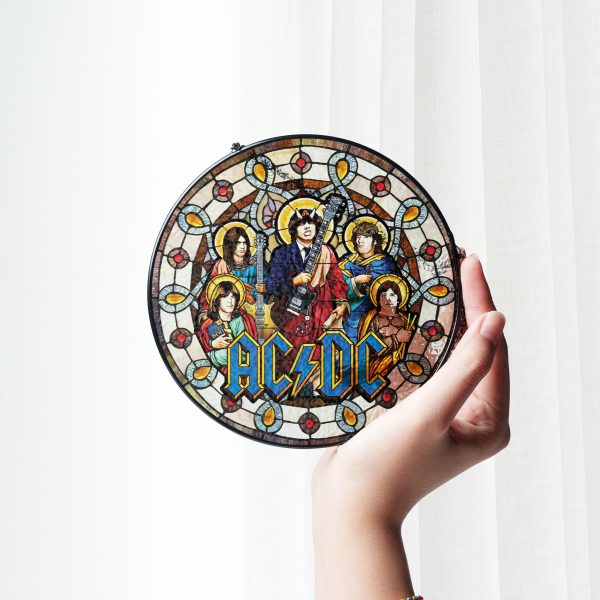 Rock Music Round Stained Glass Suncatcher - GNE 1160