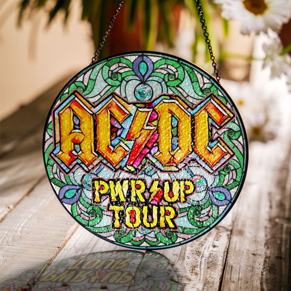 Rock Music Round Stained Glass Suncatcher - GNE 1221