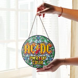 Rock Music Round Stained Glass Suncatcher - GNE 1221