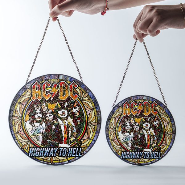 Rock Music Round Stained Glass Suncatcher - GNE 1231