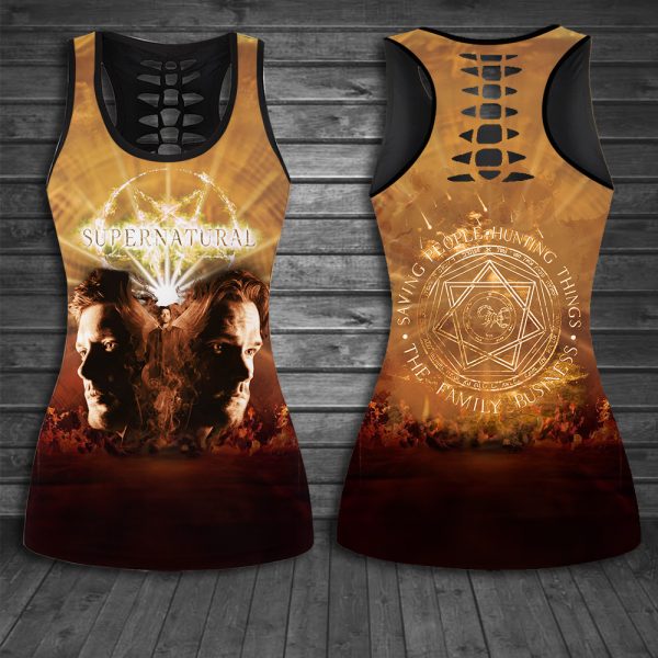 Supernatural Hollow Tank Top Leggings - ANHNV 5017