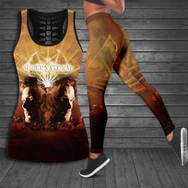 Supernatural Hollow Tank Top Leggings - ANHNV 5017
