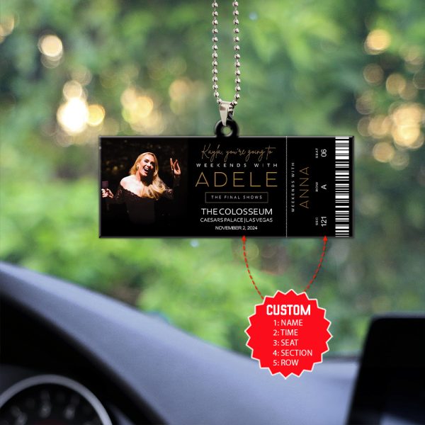 Personalized Adele Custom Shape 2-sided Acrylic Car Ornament - HOATT 5965