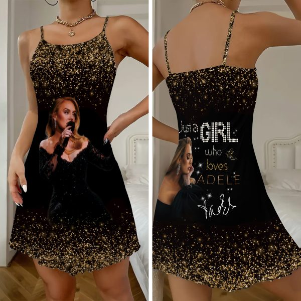 Adele 3D Strappy Swing Dress - HOATT 5971