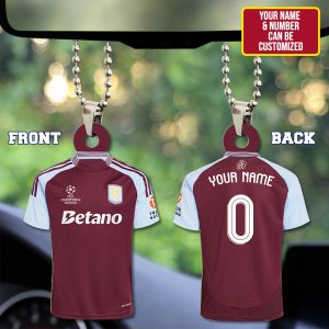 Personalized Aston Villa Custom Shape 2-sided Acrylic Car Ornament - HUNGVV 6951