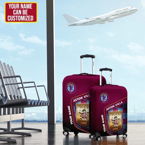 Personalized Aston Villa Luggage Cover - HUNGVV 6953