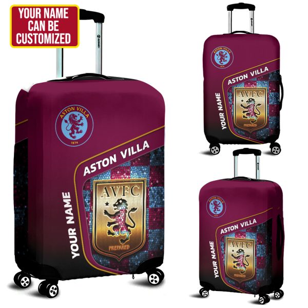Personalized Aston Villa Luggage Cover - HUNGVV 6953