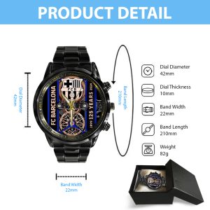 FC Barcelona Black Stainless Steel Watch - HUNGVV 6972