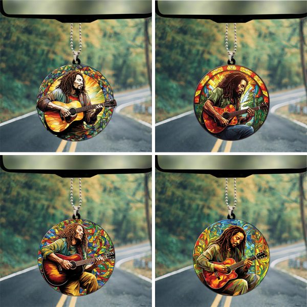 4PCS Bob Marley Custom Shape 2-sided Acrylic Ornament - HOATT 5851